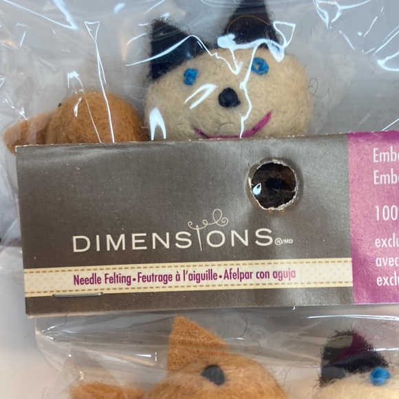 Cat Faces Embellishments Needle Felting 100% Wool Felt Crafts Dimensions - Picture 6 of 13